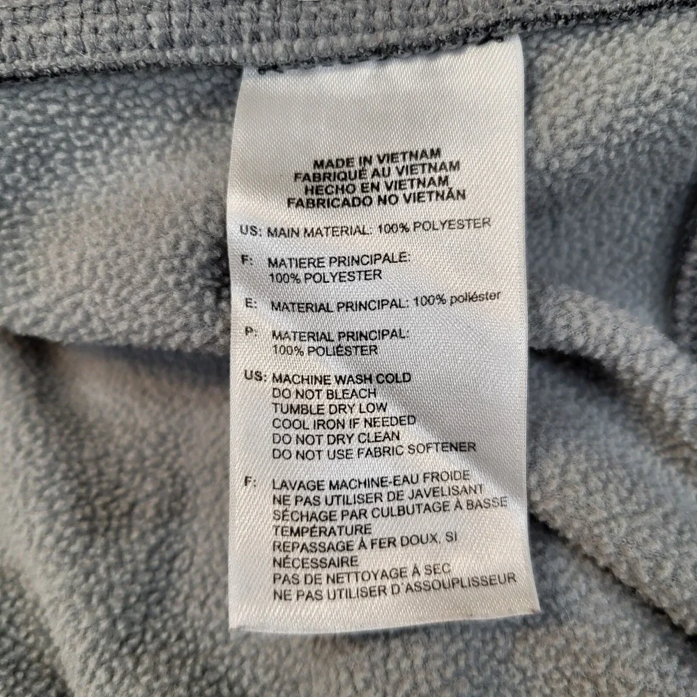 Adidas Men Sweatshirt Medium Gray 1/4 Zip Logo‎ Fleece Pullover